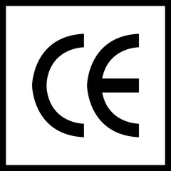 CE mark icon in flat style. European Conformity certification, safety standard approval, product compliance and quality assurance vector. EU standard for safety, health and environmental protection.