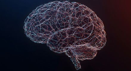 Abstract Brain Network A Conceptual Visualization of Cognitive Function and Neural Connections
