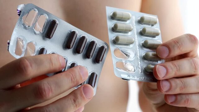 A naked man holds Viagra to improve potency before sex.
Weak potency and libido.
Lack of desire for a sexual partner.
Poor male health and fatigue.
Sex, libido, Viagra, penis