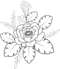 coloring pages, color page, flower, vector, floral, nature, leaf, plant, illustration, spring, art, design, drawing, flowers, decoration, summer, blossom, pattern, bouquet, garden, beauty, branch, pet