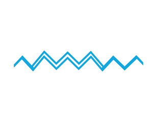 Vector graphic of a vibrant cyan zigzag line pattern, perfect for adding a dynamic and modern touch to designs