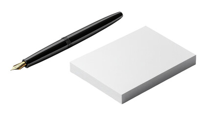fountain pen and notebook isolated on a white or transparent background