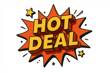Hot deal 3d icon set. eye-catching, vibrant icons for sales and promotions.