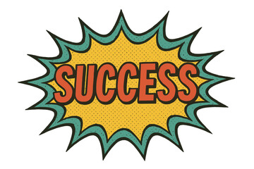 Fototapeta premium Comic book style speech bubble icon set. success, achievement pop art icons collection