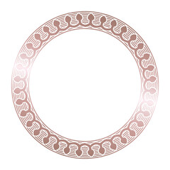 Decorative Ornamental Circle Frame with Elegant Design.