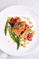 grilled chicken with vegetables