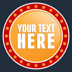 Retro sticker badge template