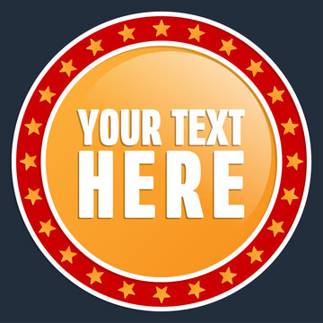 Retro sticker badge template