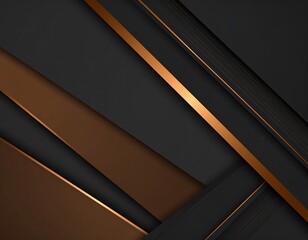 Abstract geometric background with dark and gold