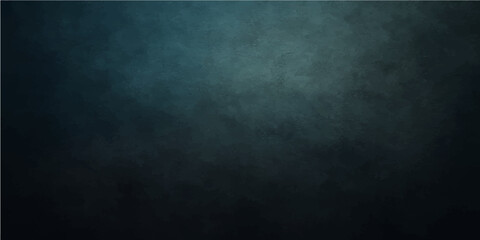 Dark, aged blue grunge texture with a dirty, empty wall and a blank frame pattern