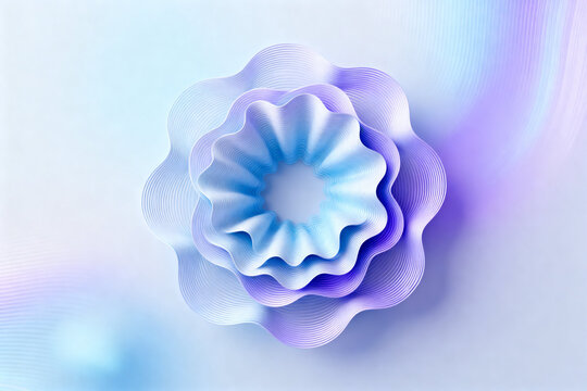 Layered Floral Design Abstract Background