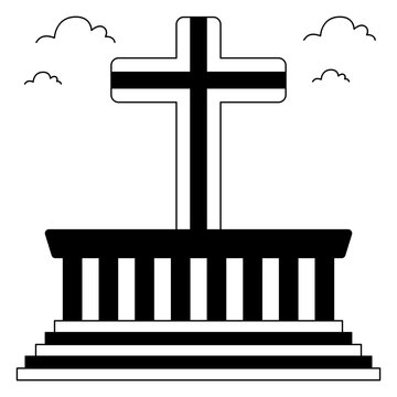 Modern design icon of mt samat