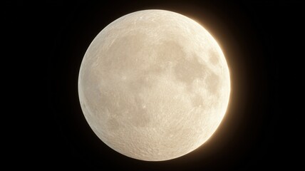 Obraz premium 満月の美しいクローズアップ写真。夜空の天体観測や宇宙関連の資料に最適な素材。