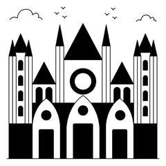 Creative design icon of siena cathedral