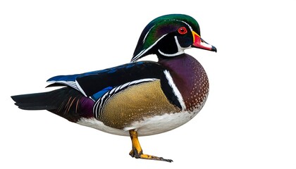 Colorful bird, profile view