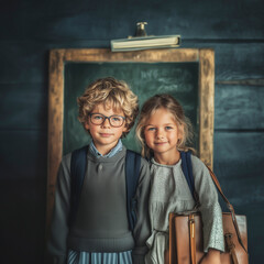 Obraz premium Young children at school.