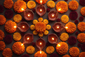 diwali decoration on a dark background
