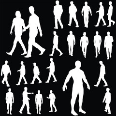 silhouettes of people