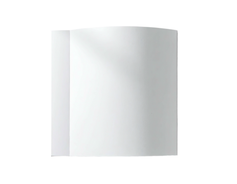 Blank white, open book-like object, showing two white pages