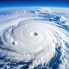 Hurricane swirling over Earth