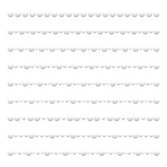 White Pearl Bead Chain Vector Illustration