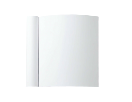 Blank, white book or notebook, open, showing pages