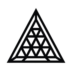 Abstract Mesh Triangle Icon Artwork