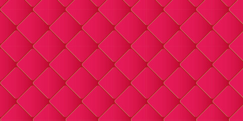 Obraz premium Abstract square geometric pattern design with gradient 3d effect | Modern seamless pattern for texture, decoration, fabric | Futuristic concept carmine vector background design