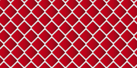 Abstract square geometric pattern design with gradient 3d effect | Modern seamless pattern for texture, decoration, fabric | Futuristic concept red vector background design