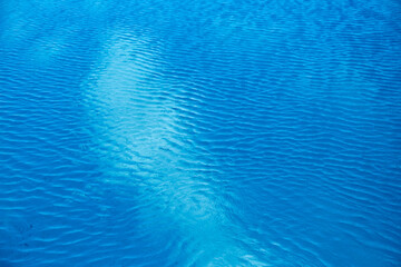 Blue pool transparent water surface background