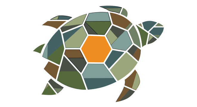Geometric turtle symbolizing the National Day for Truth and Reconciliation and healing - Powered by Adobe