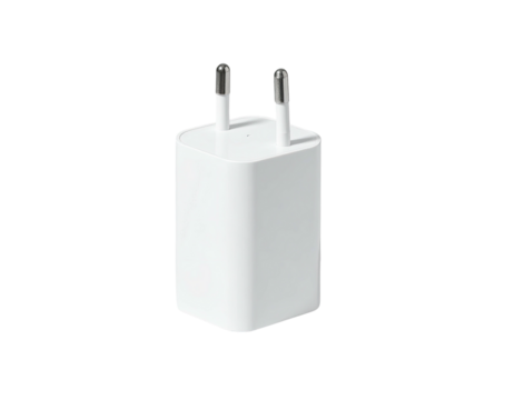 White rectangular wall charger with two prongs (6)