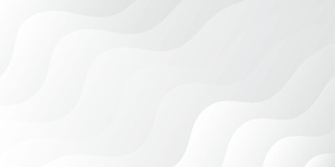 White smoke paper waves abstract gradient banner design | Elegant wavy vector background | Abstract background with dynamic effect | Modern pattern. Vector illustration for design

