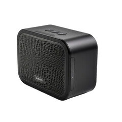 Obraz premium Portable black rectangular speaker