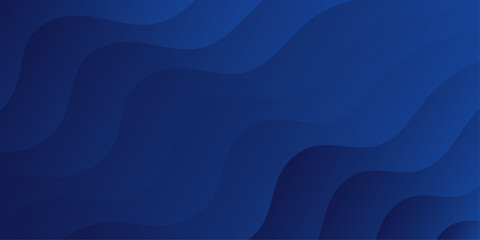 Fototapeta premium Navy blue paper waves abstract gradient banner design | Elegant wavy vector background | Abstract background with dynamic effect | Modern pattern. Vector illustration for design