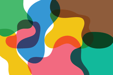 Vibrant Organic Shapes Abstract Background vector