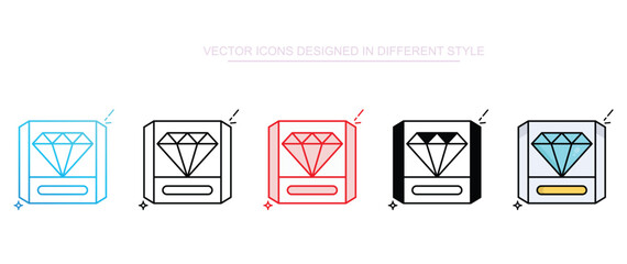 Diamond Exhibit icon design with white background stock illustration