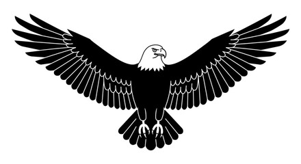 Majestic bald eagle soaring with wings fully extended symbolizing freedom and power