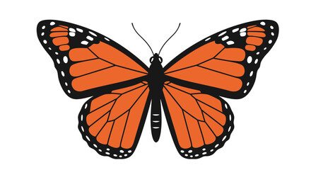 Vibrant monarch butterfly close-up detailed wings nature insect winged creature beautiful