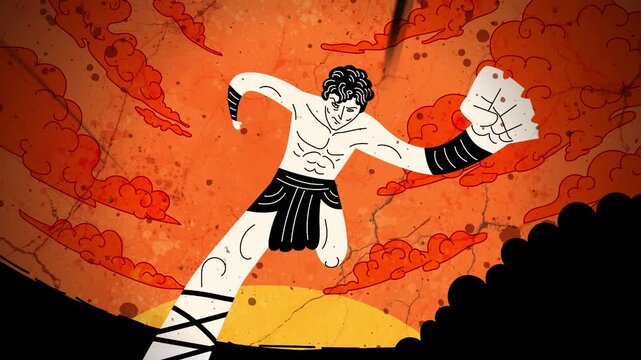 philippides running marathon in ancient greek style