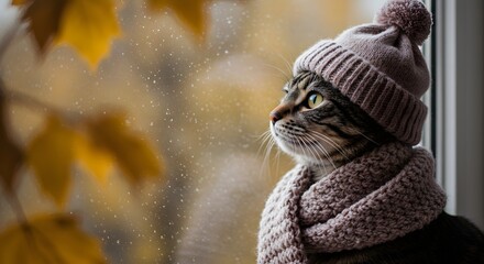 Cat in Winter Attire