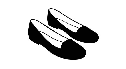 Classic black ballet flats simple comfortable casual everyday women's shoes