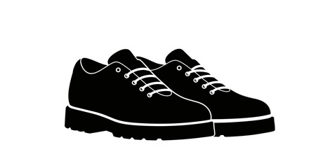 Classic black oxford shoes with white laces and chunky soles stylish footwear for any occasion