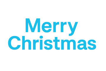 Blue merry christmas text providing a festive holiday greeting