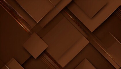 Abstract geometric pattern of overlapping squares in deep brown