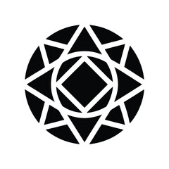 Abstract Overlapping Shapes Icon Graphic