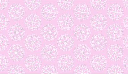 seamless pattern with pink flowers