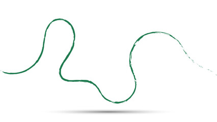 Abstract Green Hand-Painted Wave Design