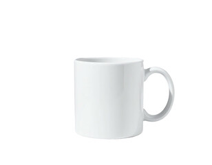 White mug with simple handle