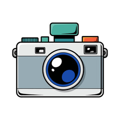 Cute Cartoon Camera Illustration for Photography Enthusiasts and Visual Storytelling Purposes Perfectly Suitable for Digital Designs and Artistic Projects